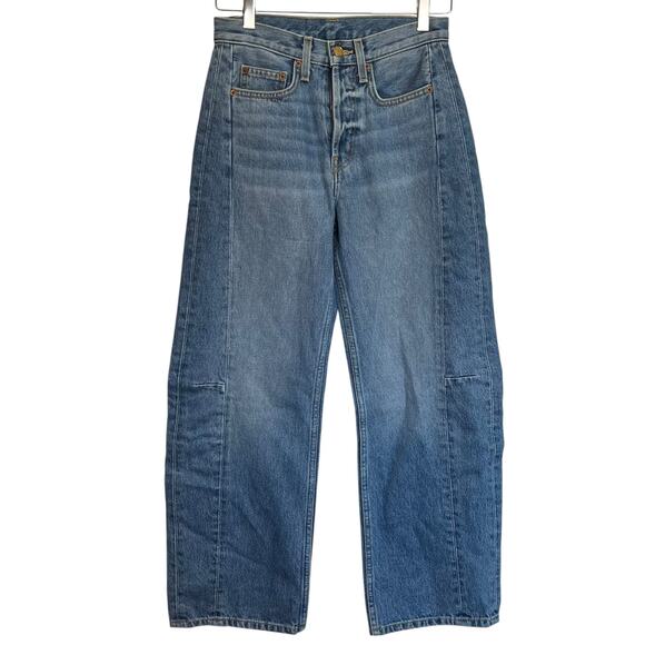 B SIDES Denim - B Sides Slim Lasso Barrel Leg Jeans Blue Denim Loose Baggy Cotton Size 24